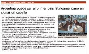 Primer clon de caballo argentino