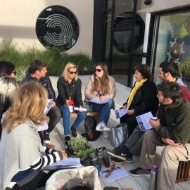 Coworking - Socializando en la terraza